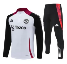 Manchester United Trenirka Komplet 2024/25 - 1-4 Zip Crna Bijela