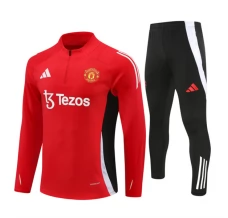 Manchester United Trenirka Komplet 2024/25 - 1-4 Zip Crvena