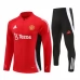 Manchester United Trenirka Komplet 2024/25 - 1-4 Zip Crvena