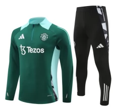 Manchester United Trenirka Komplet 2024/25 - 1-4 Zip Zelena
