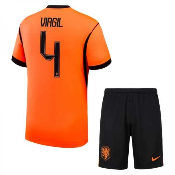Nizozemska Virgil 4 Dječji Domaći Kit Svjetsko Prvenstvo 2026 Nizozemska Virgil 4 Dječji Domaći Kit Svjetsko Prvenstvo 2026