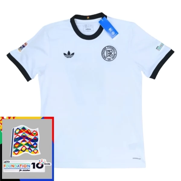 Njemačka Domaći Nogometni Dresovi 125th Anniversary UEFA Nations League Patch 2025 Komplet Njemačka Domaći Nogometni Dresovi 125th Anniversary UEFA Nations League Patch 2025 Komplet