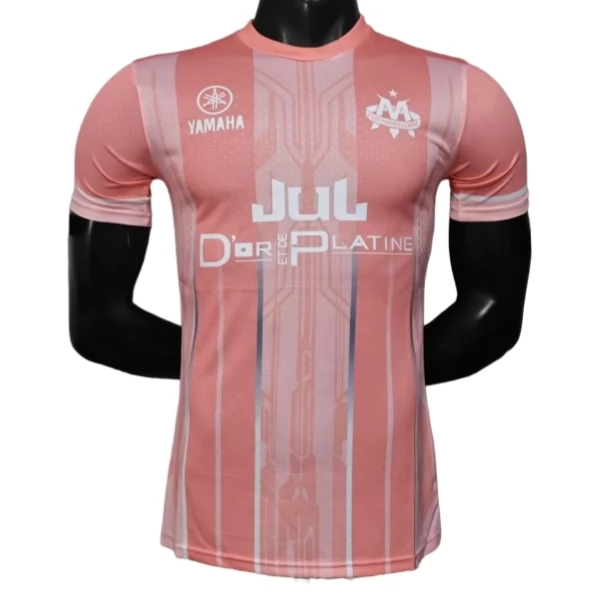 Olympique de Marseille Nogometni Dresovi Domaći Jul x Toto Et Ninetta Pink 2025/26 Olympique de Marseille Nogometni Dresovi Domaći Jul x Toto Et Ninetta Pink 2025/26