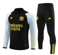 Olympique Lyonnais Trenirka Komplet 2023/24 - 1-4 Zip Crna
