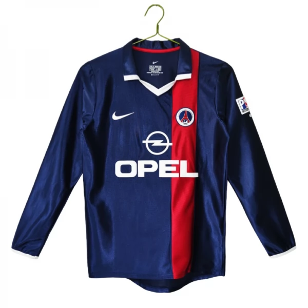 Paris Saint Germain Retro Domaći Dres 2001-02 Dugi Rukav Paris Saint Germain Retro Domaći Dres 2001-02 Dugi Rukav