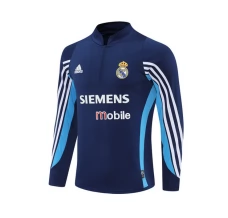 Real Madrid Majica za Trening 2003-04 - 1-4 Zip Retro Plava