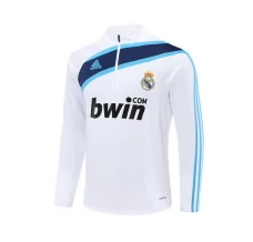 Real Madrid Majica za Trening 2005-06 - 1-4 Zip Retro Bijela