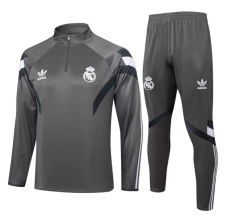 Real Madrid Trenirka Komplet 2024/25 - 1-4 Zip Siva