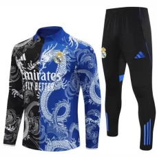 Real Madrid Trenirka Komplet 2025/26 - 1-4 Zip Dragon Crna
