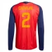Španjolska Carvajal 2 Domaći Dres Svjetsko Prvenstvo 2026 Dugi Rukav