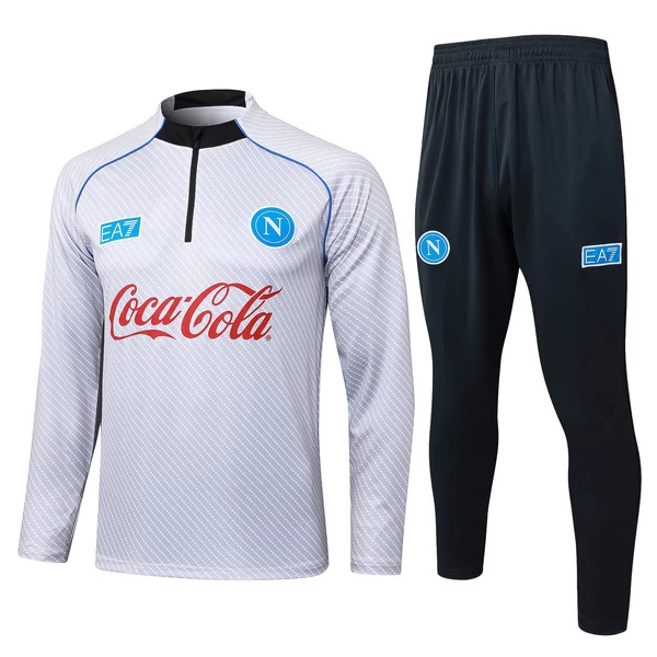 SSC Napoli Dječji Trenirka za Trening Komplet 2025/26 - 1-4 Zip Siva SSC Napoli Dječji Trenirka za Trening Komplet 2025/26 - 1-4 Zip Siva